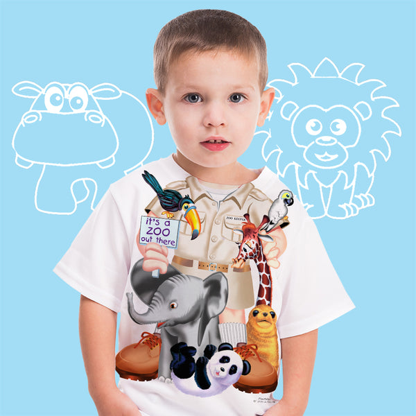Tee-shirt Enfant/Ado Tootoons, modèle Banc de poissons, texte  personnalisable | Tootoons